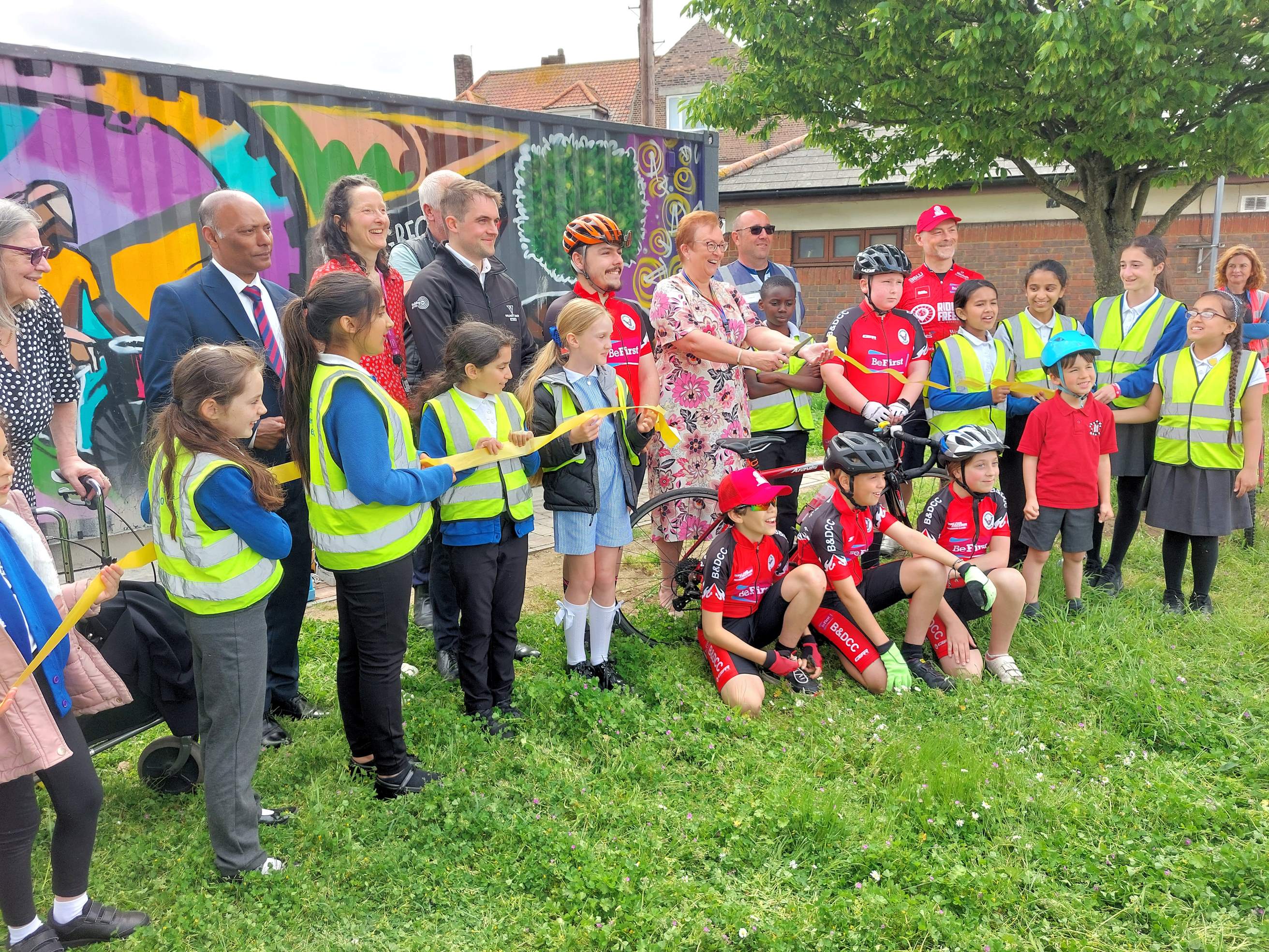 Bike Hut cutting the ribbon mid.jpg