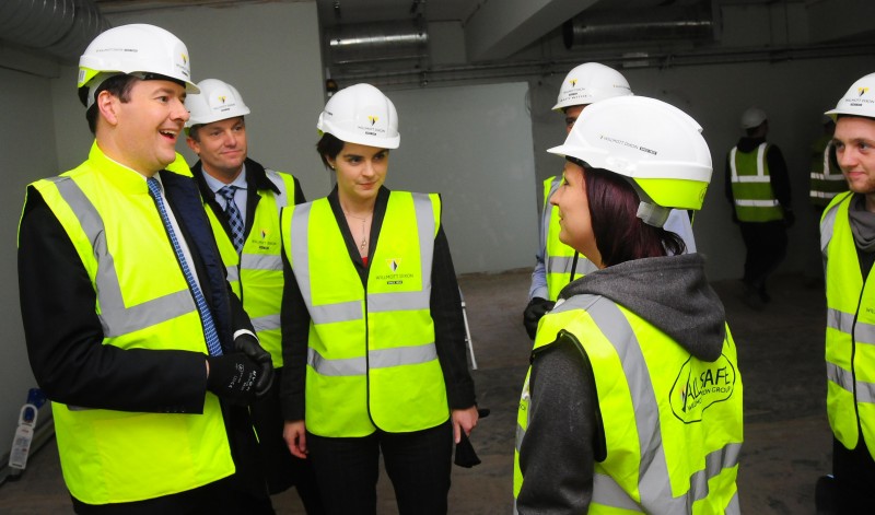 George Osborne hears how the Willmott Dixon team are providing jobs for unemployed people